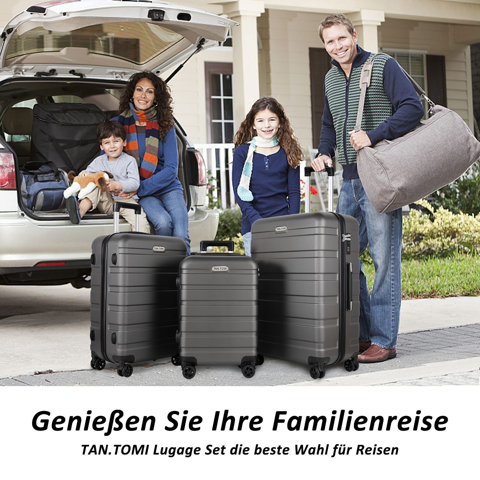 TAN.TOMI Kofferset Trolleyset 3-teilig (M,L,XL) ABS günstig online kaufen