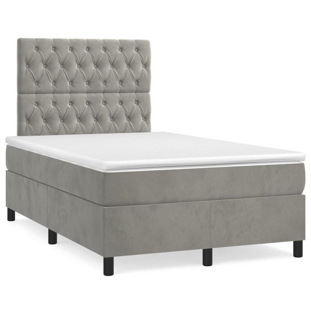 vidaXL Boxspringbett Bett Boxspringbett mit Matratze komplett Samt (120 x 2 günstig online kaufen