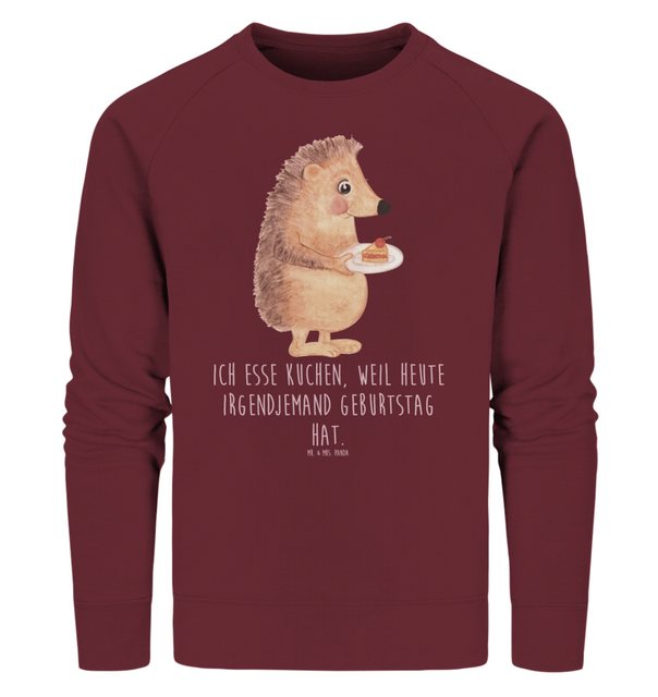 Mr. & Mrs. Panda Longpullover Größe XL Igel Kuchenstück - Burgundy - Gesche günstig online kaufen