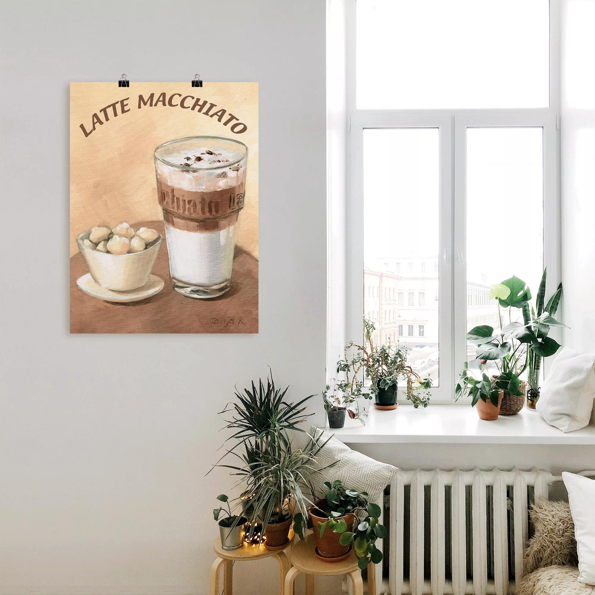 Artland Wandbild "Latte Macchiato", Getränke, (1 St.), als Leinwandbild, Po günstig online kaufen