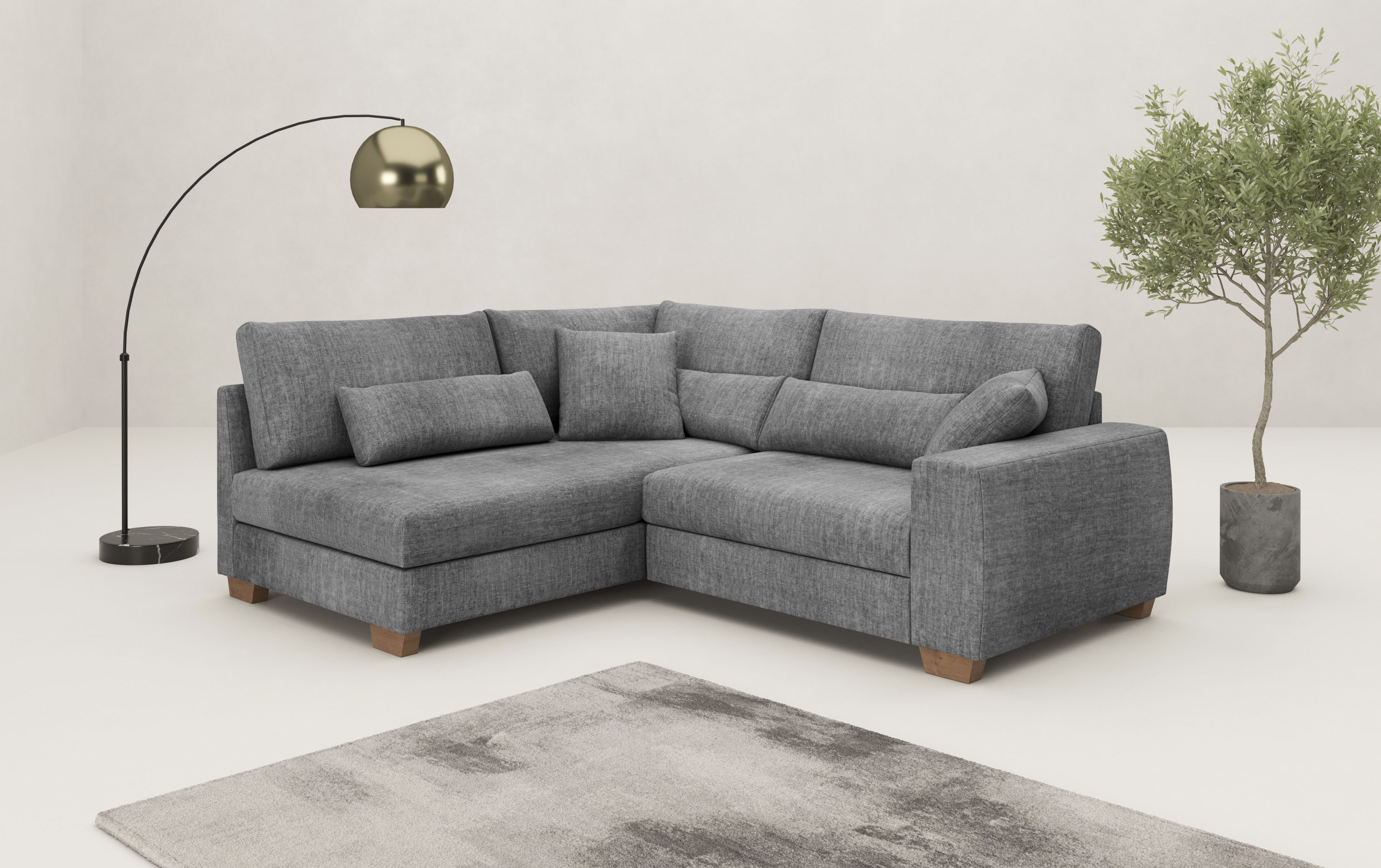 Mr. Couch Ecksofa "Helena L-Form", Mit Federkern, wahlweise mit Bettfunktio günstig online kaufen