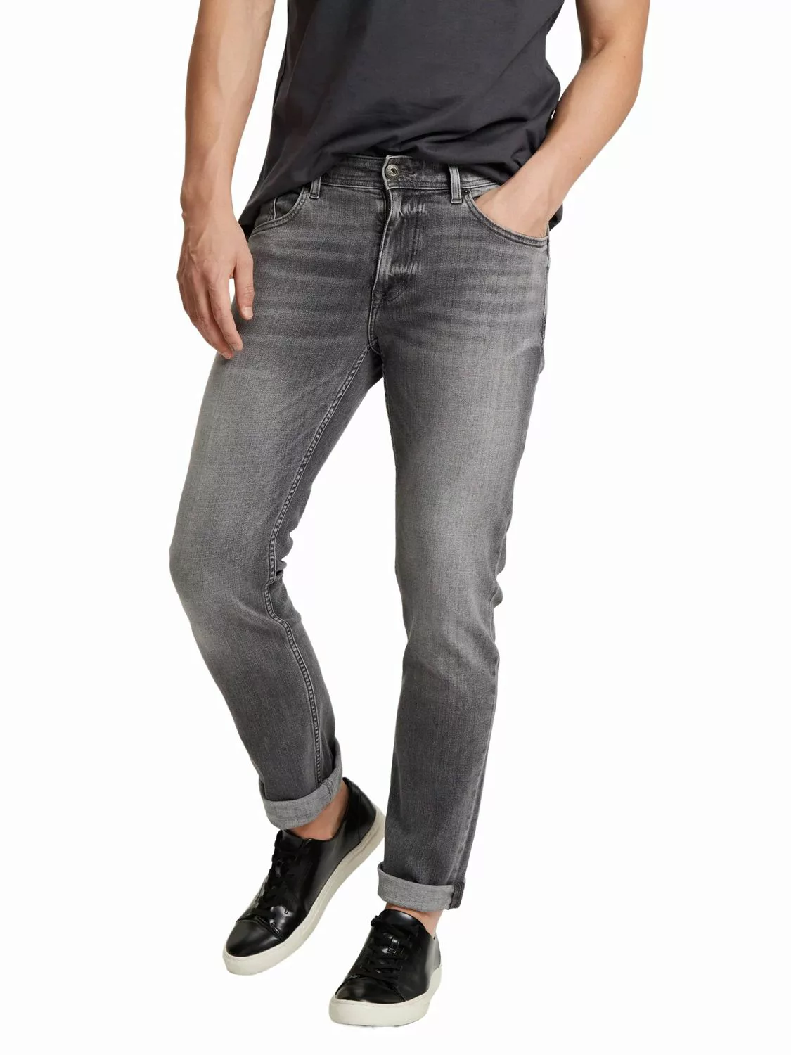 Cross Jeans Herren Jeans DYLAN - Regular Fit - Grau - Light Grey Used günstig online kaufen