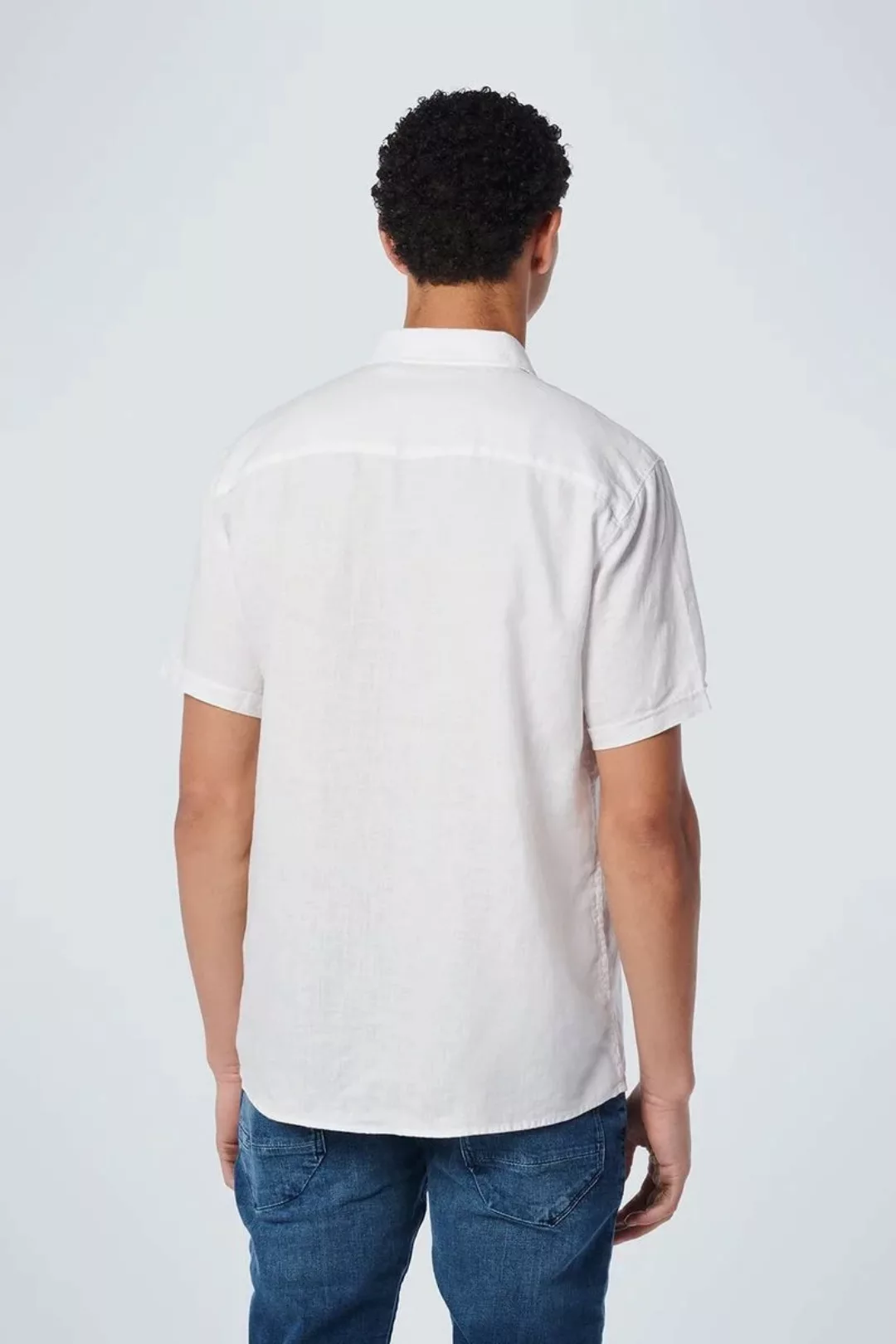 No Excess Short Sleeve Hemd Leinen Weiß - Größe XL günstig online kaufen