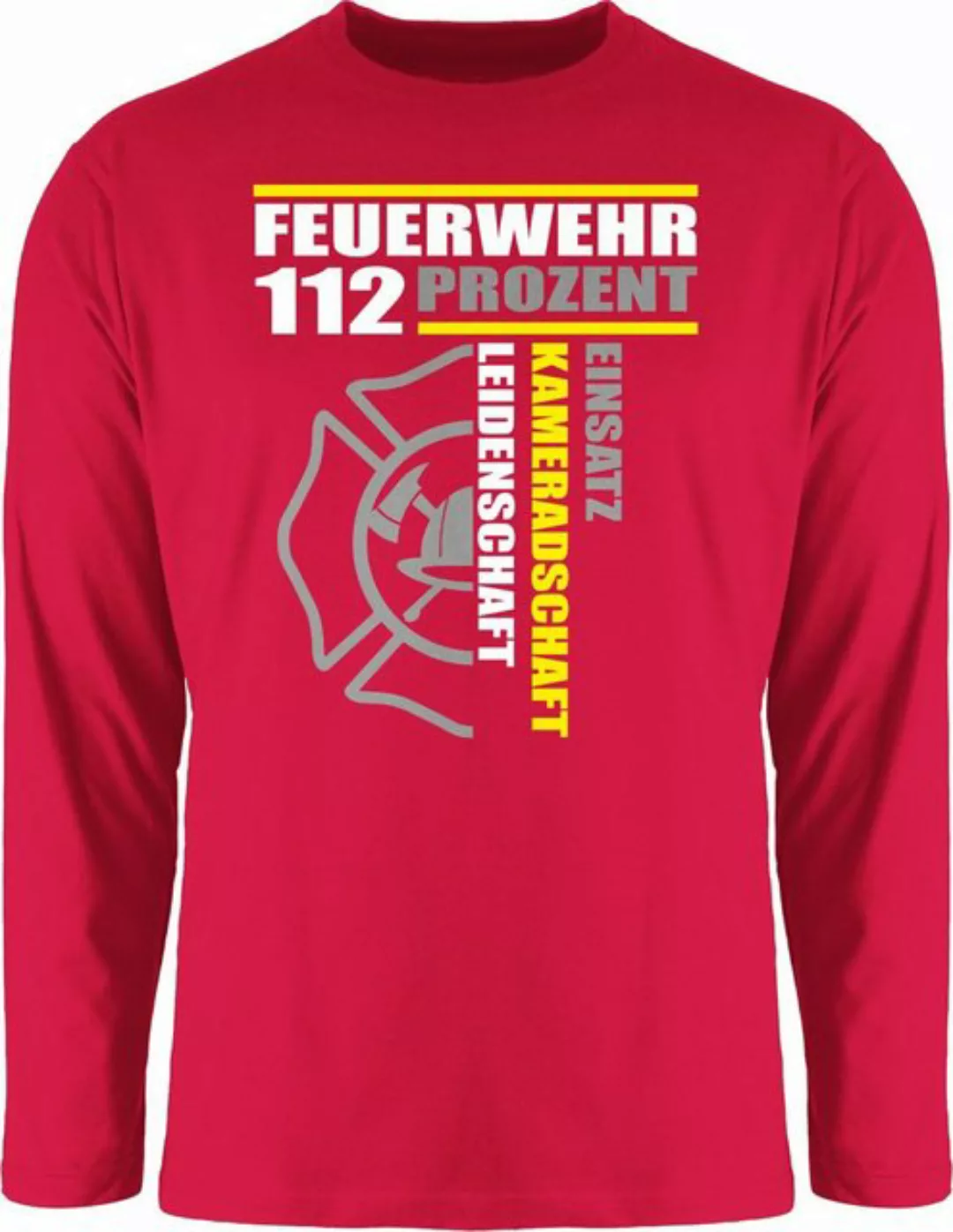 Shirtracer Rundhalsshirt Feuerwehr 112 Prozent - Einsatz Kameradschaft Leid günstig online kaufen