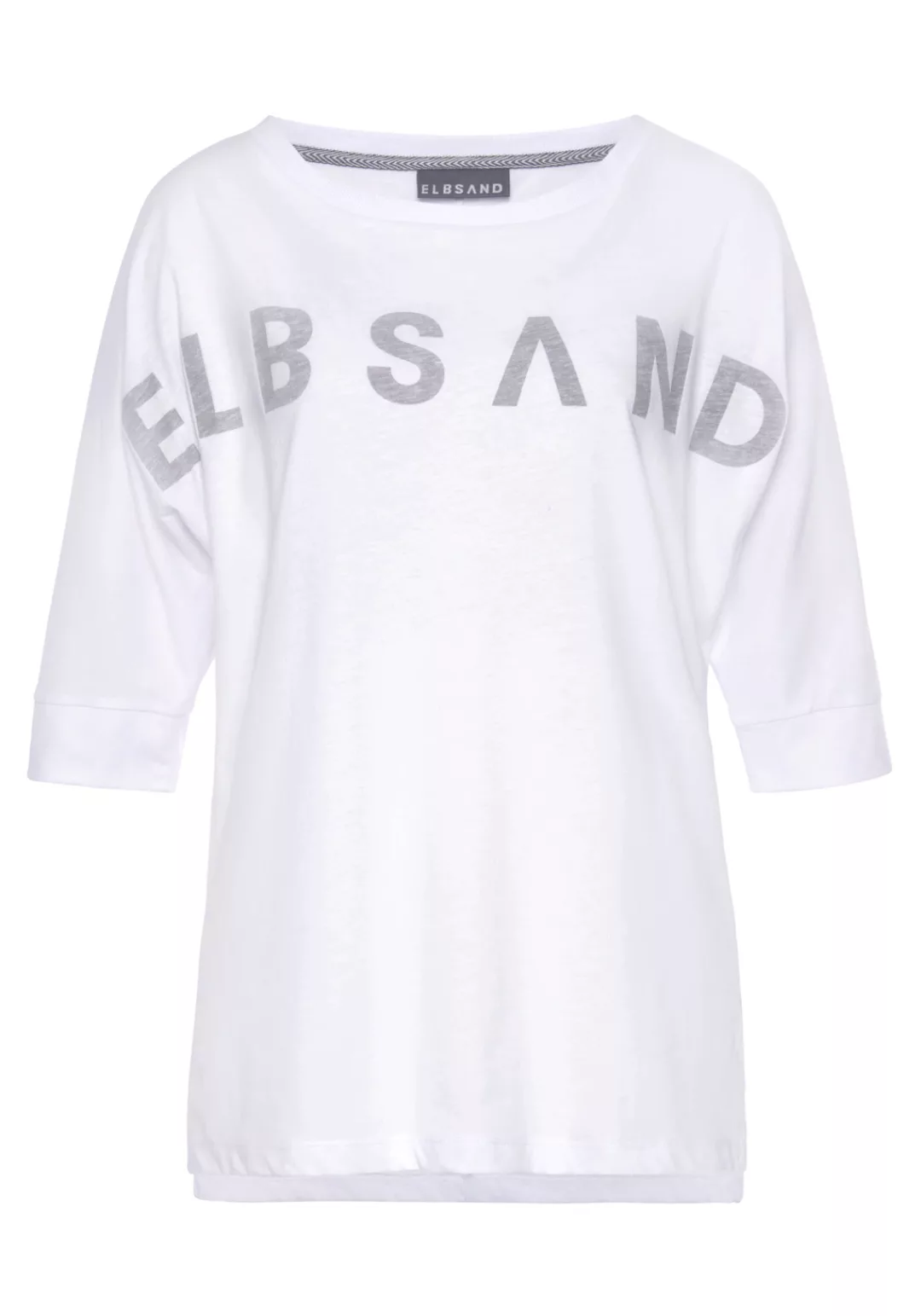 Elbsand 3/4-Arm-Shirt "Iduna", mit Logoprint, Baumwoll-Mix, lockere Passfor günstig online kaufen