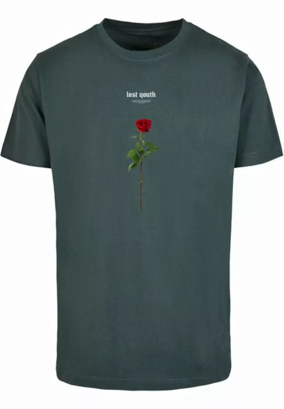 MisterTee Kurzarmshirt "MisterTee Herren Lost Youth Rose Tee" günstig online kaufen