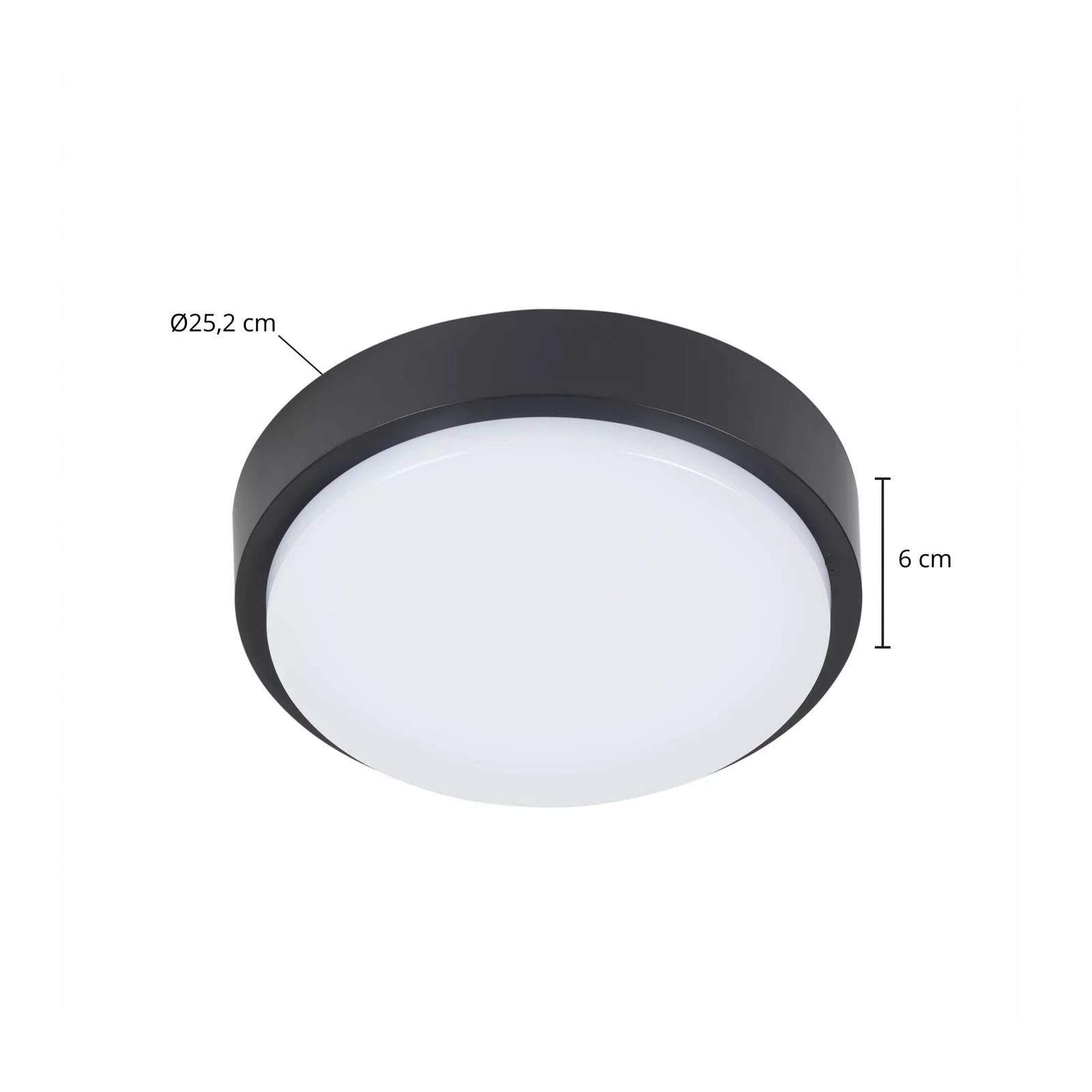 LED-Außendeckenlampe Nermin, IP65, rund günstig online kaufen