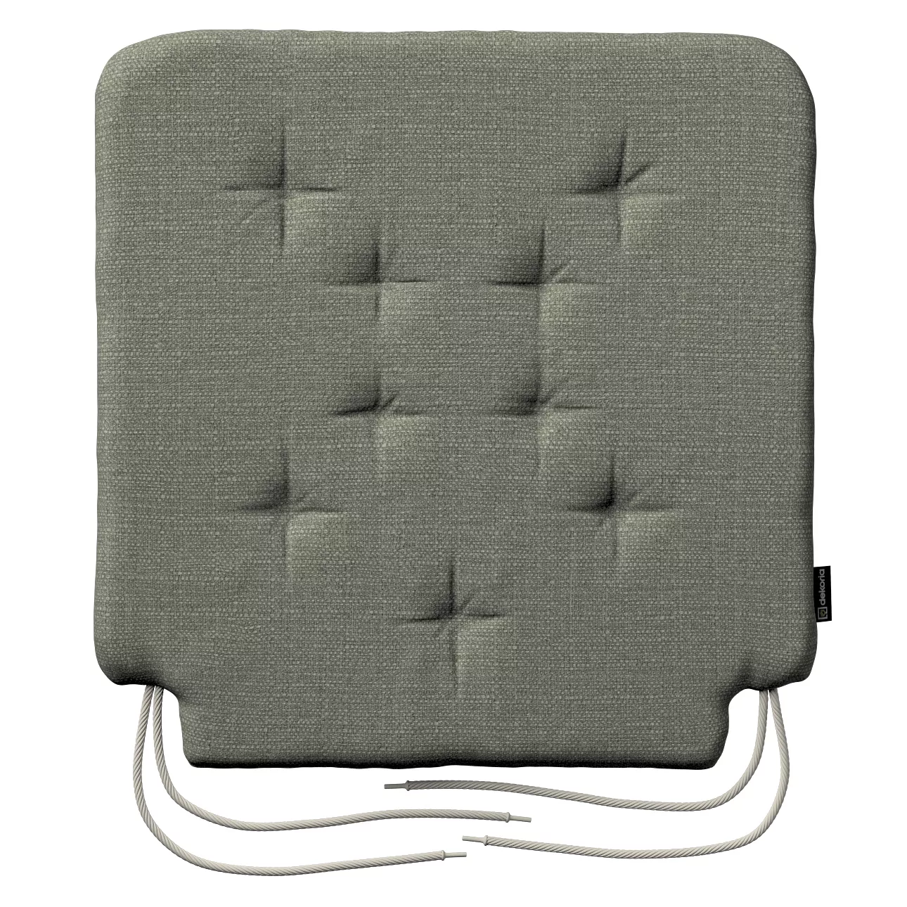 Stuhlkissen Christoph mit Bindeschnur, grau-beige, 42 x 41 x 3,5 cm, Living günstig online kaufen