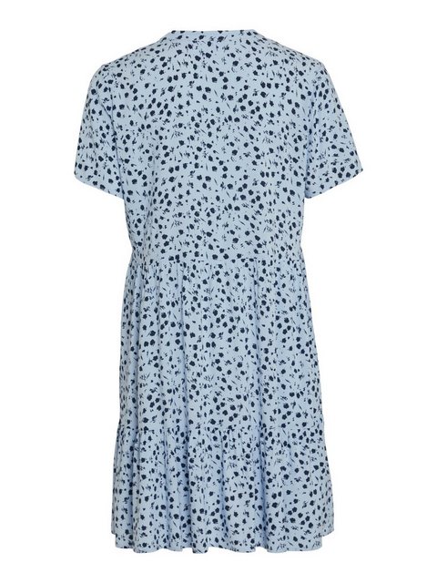 Vila Shirtkleid Lockeres Sommer Dress Stufen-Look Volant Kleid mit V-Neck ( günstig online kaufen