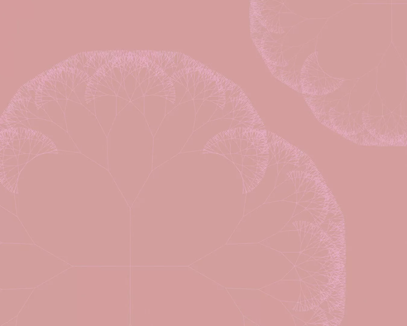 Fototapete "Generative Trees Pink" 4,00x2,50 m / Glattvlies Perlmutt günstig online kaufen