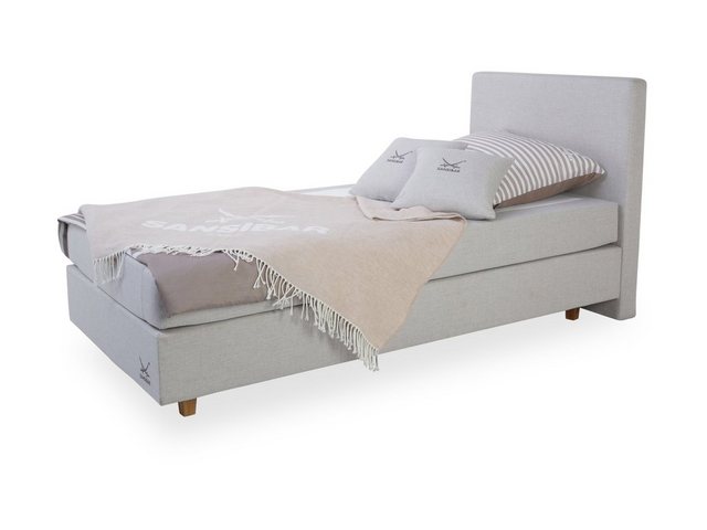 SANSIBAR Living Boxspringbett Boxspringbett SANSIBAR POEL LF 100x200 cm sil günstig online kaufen