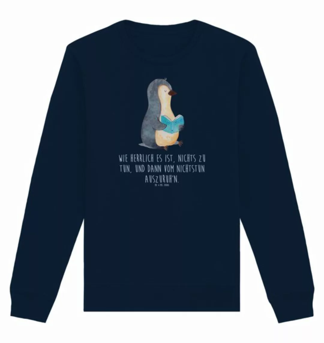 Mr. & Mrs. Panda Longpullover Pinguin Buch Größe XL - French Navy - Geschen günstig online kaufen