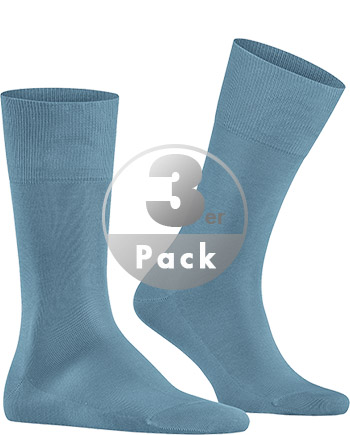 FALKE Tiago Herren Socken, 43-44, Blau, Uni, Baumwolle, 14662-678805 günstig online kaufen