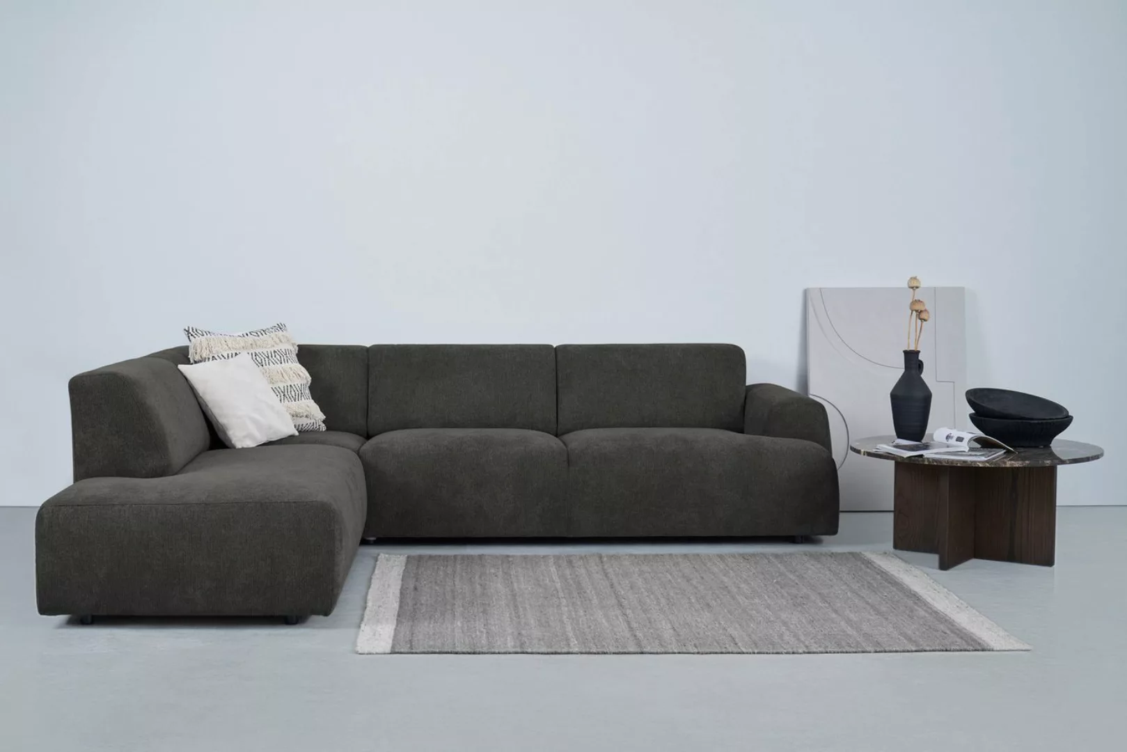 andas Ecksofa "Linkka", L-Form, in einem weichen Chenille-Stoff, mit Wellen günstig online kaufen