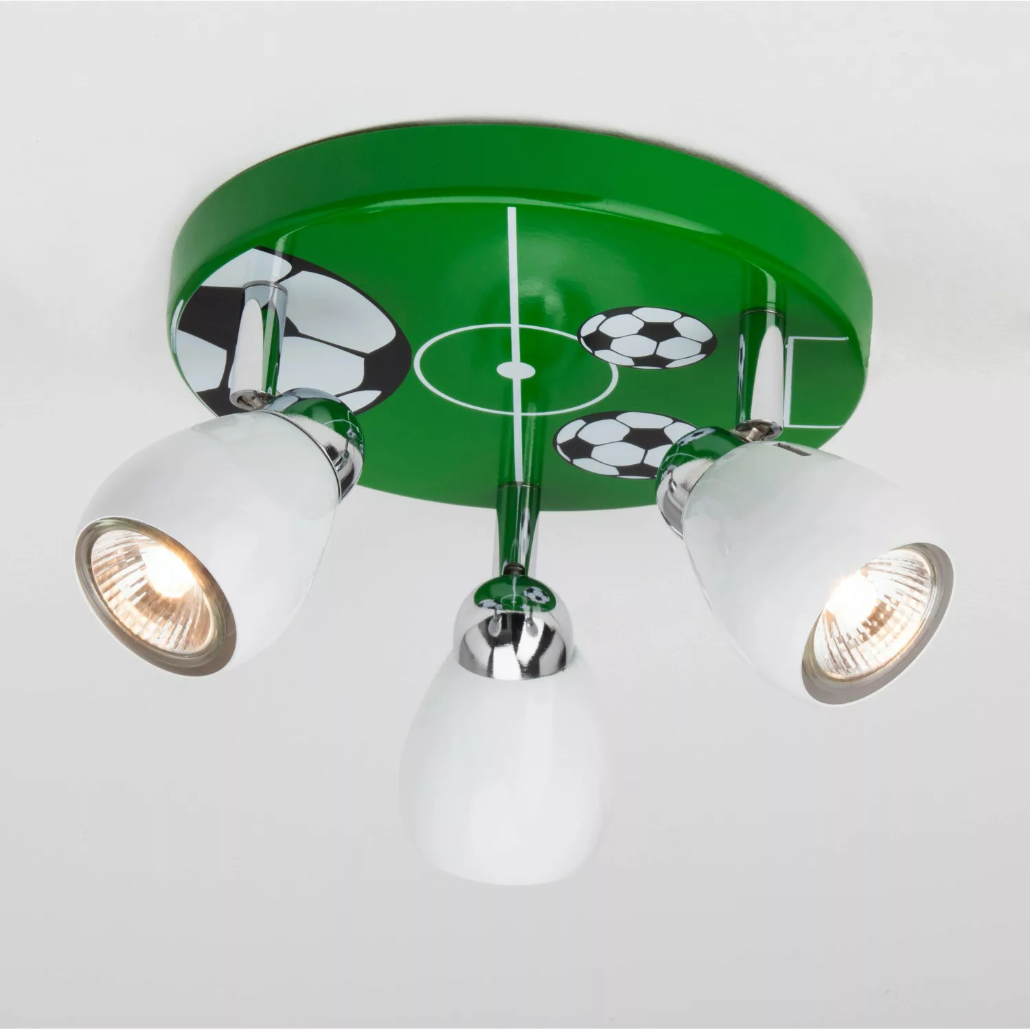 Brilliant LED-Spotrondell Soccer 3-flammig Grün und Schwarz-Weiß günstig online kaufen