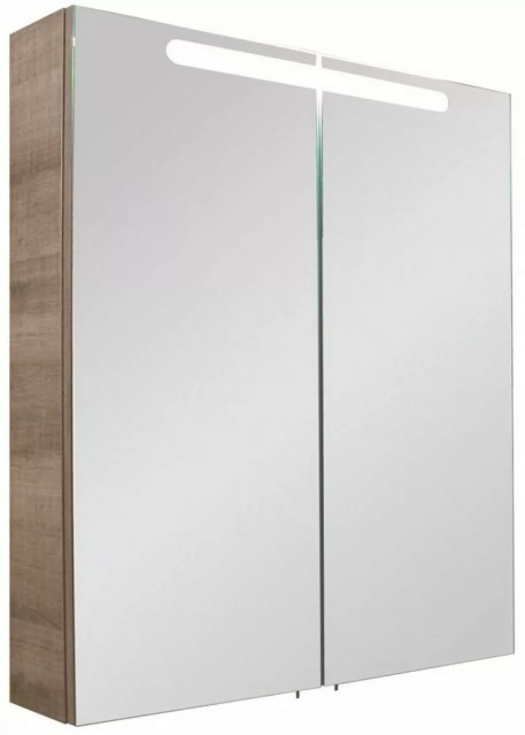 FACKELMANN Badezimmerspiegelschrank A-VERO LED Spiegelschrank 70 cm, Grau h günstig online kaufen