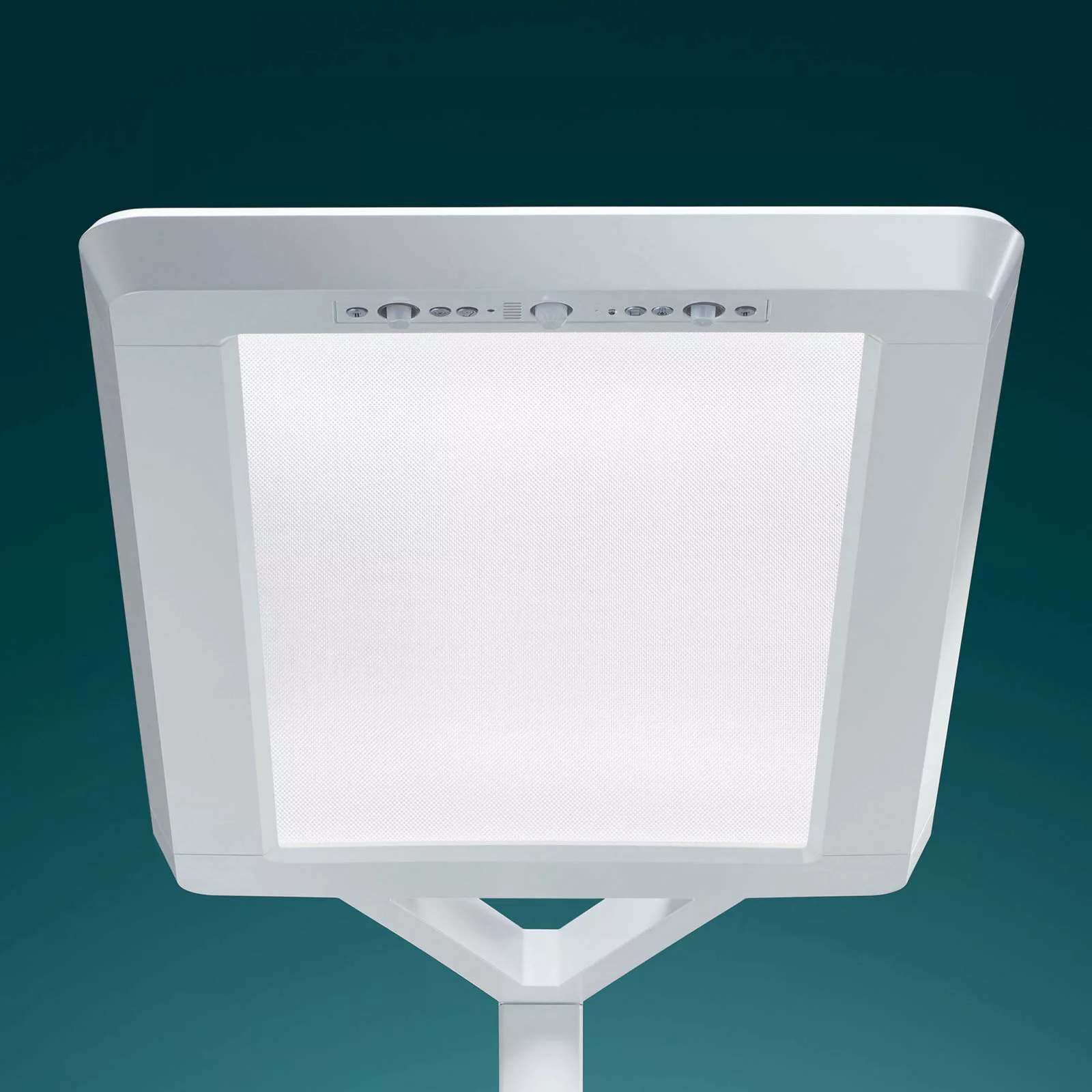 LED-Stehlampe Yara.single 4.000K, BT, PIR, silber günstig online kaufen