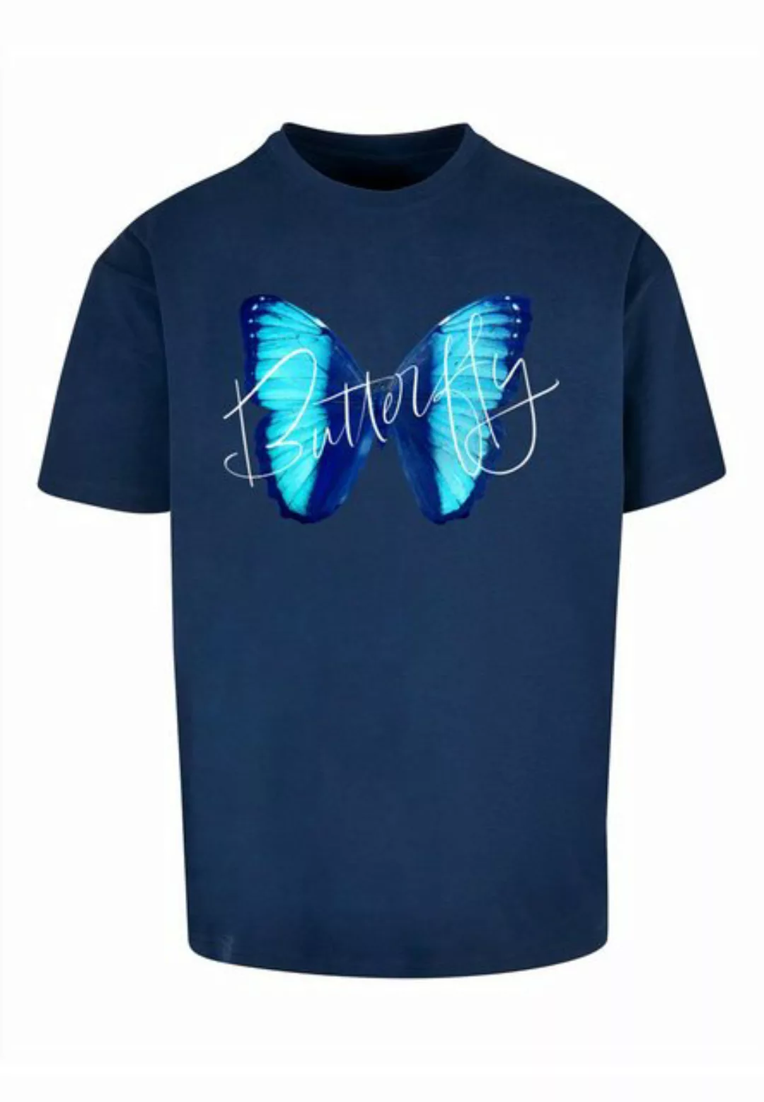 Merchcode T-Shirt Merchcode Herren Butterfly Blue Heavy Oversized Tee (1-tl günstig online kaufen