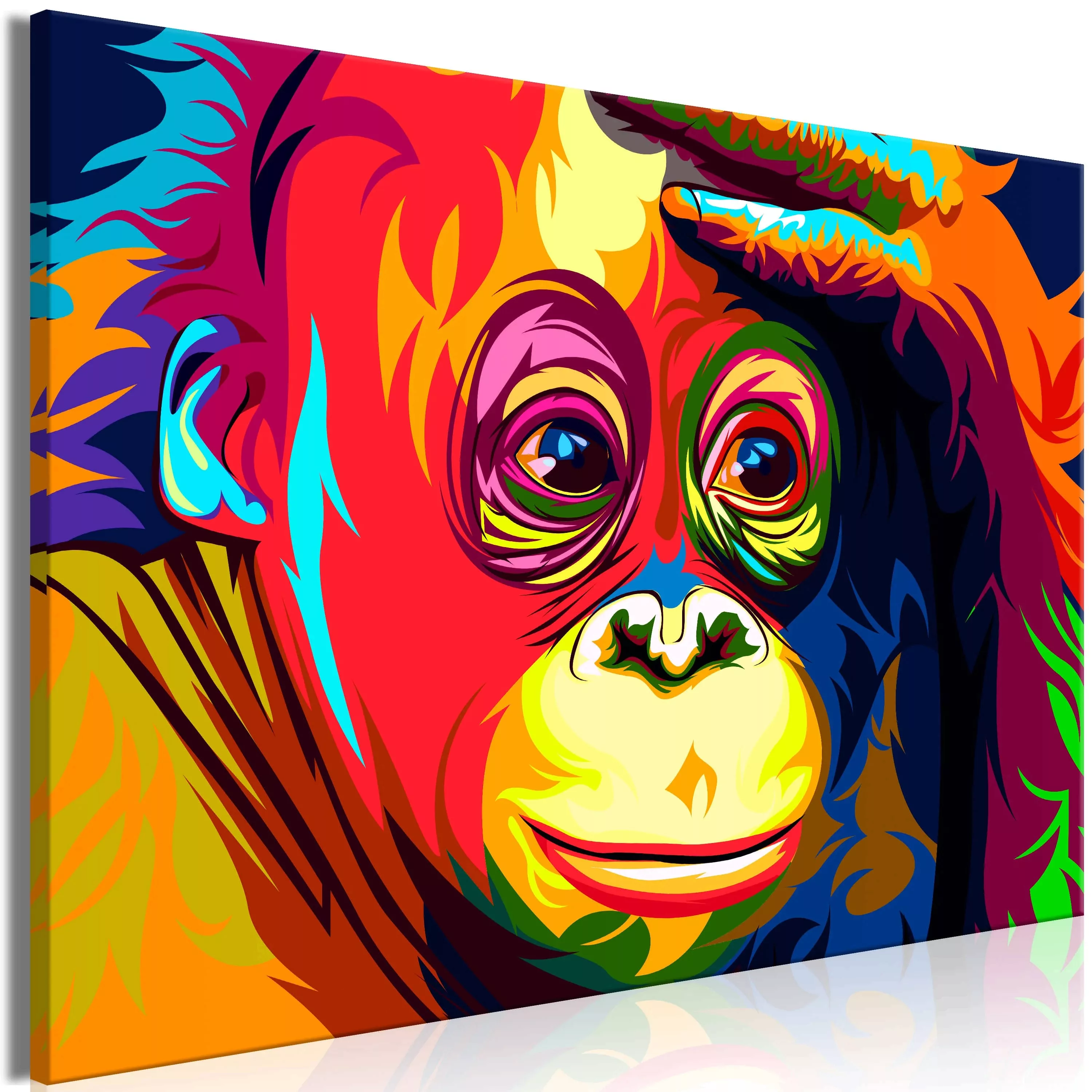 Wandbild - Colourful Orangutan (1 Part) Wide günstig online kaufen