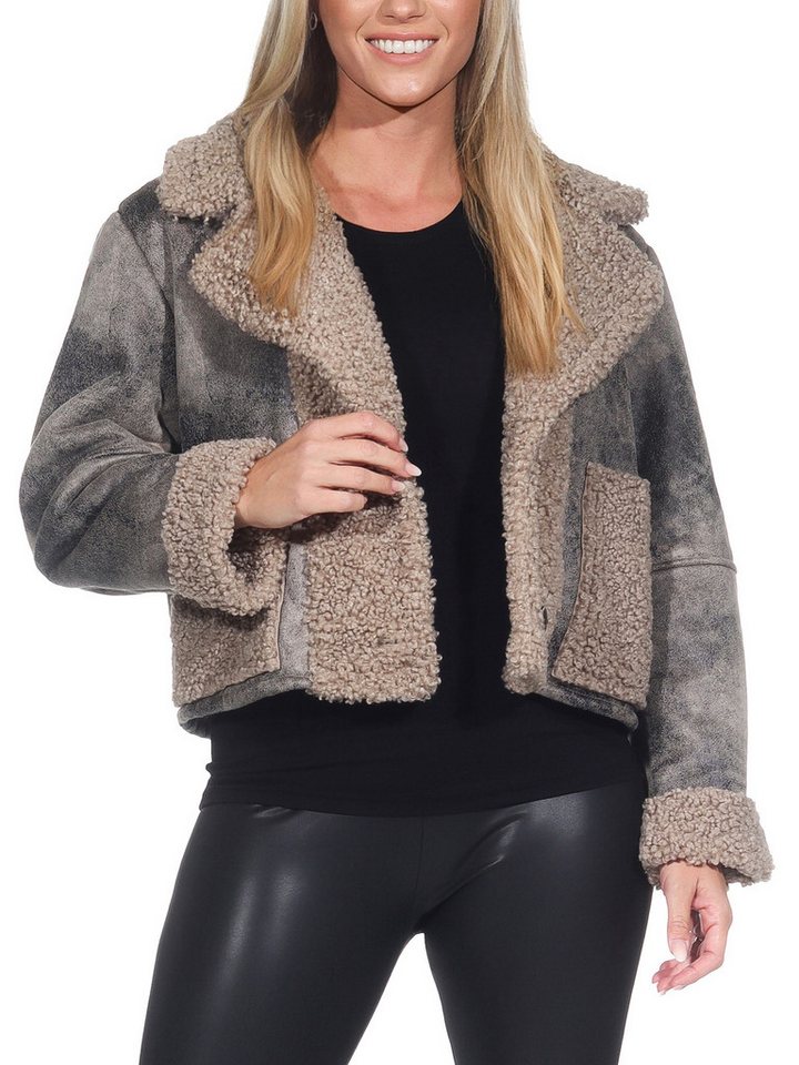 simaranda Wolljacke Jacke Damen 185 L Grau günstig online kaufen