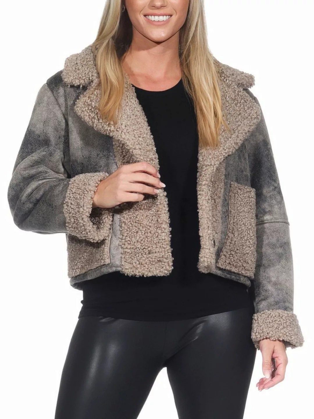 simaranda Wolljacke Jacke Damen 185 S Grau günstig online kaufen