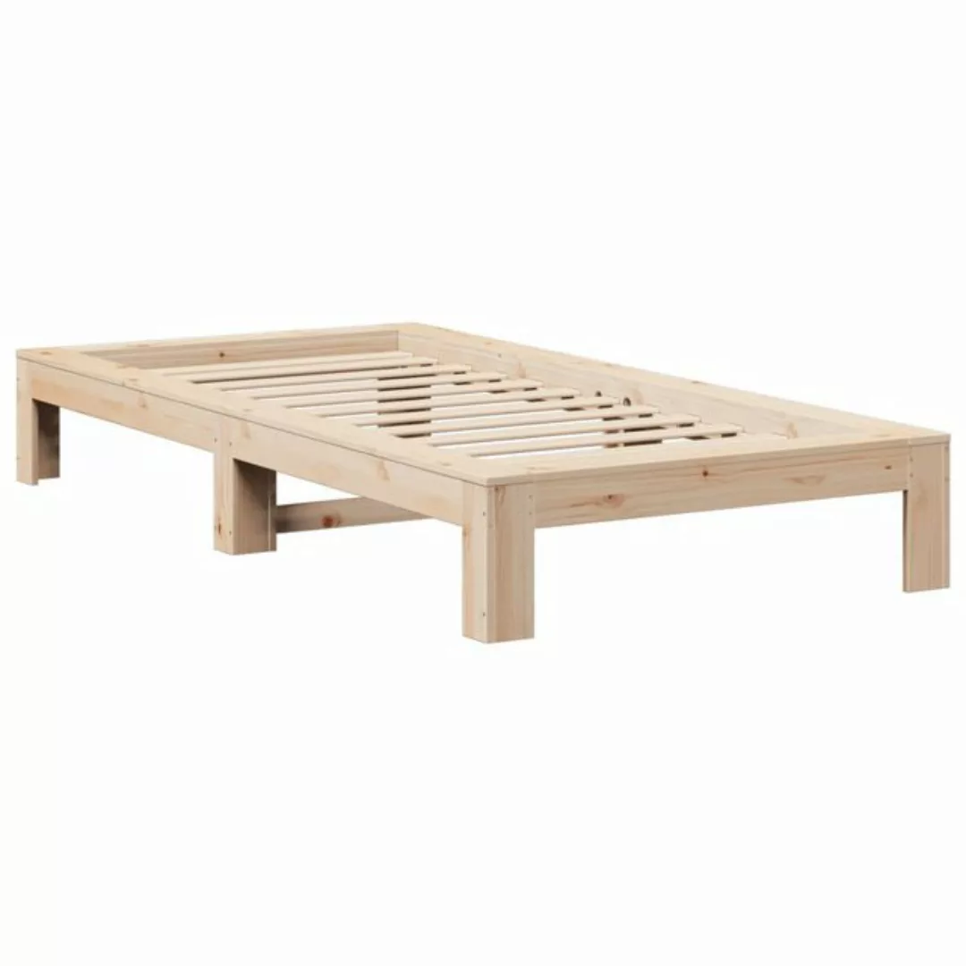 vidaXL Bett Massivholzbett ohne Matratze 75x190 cm Kiefernholz günstig online kaufen