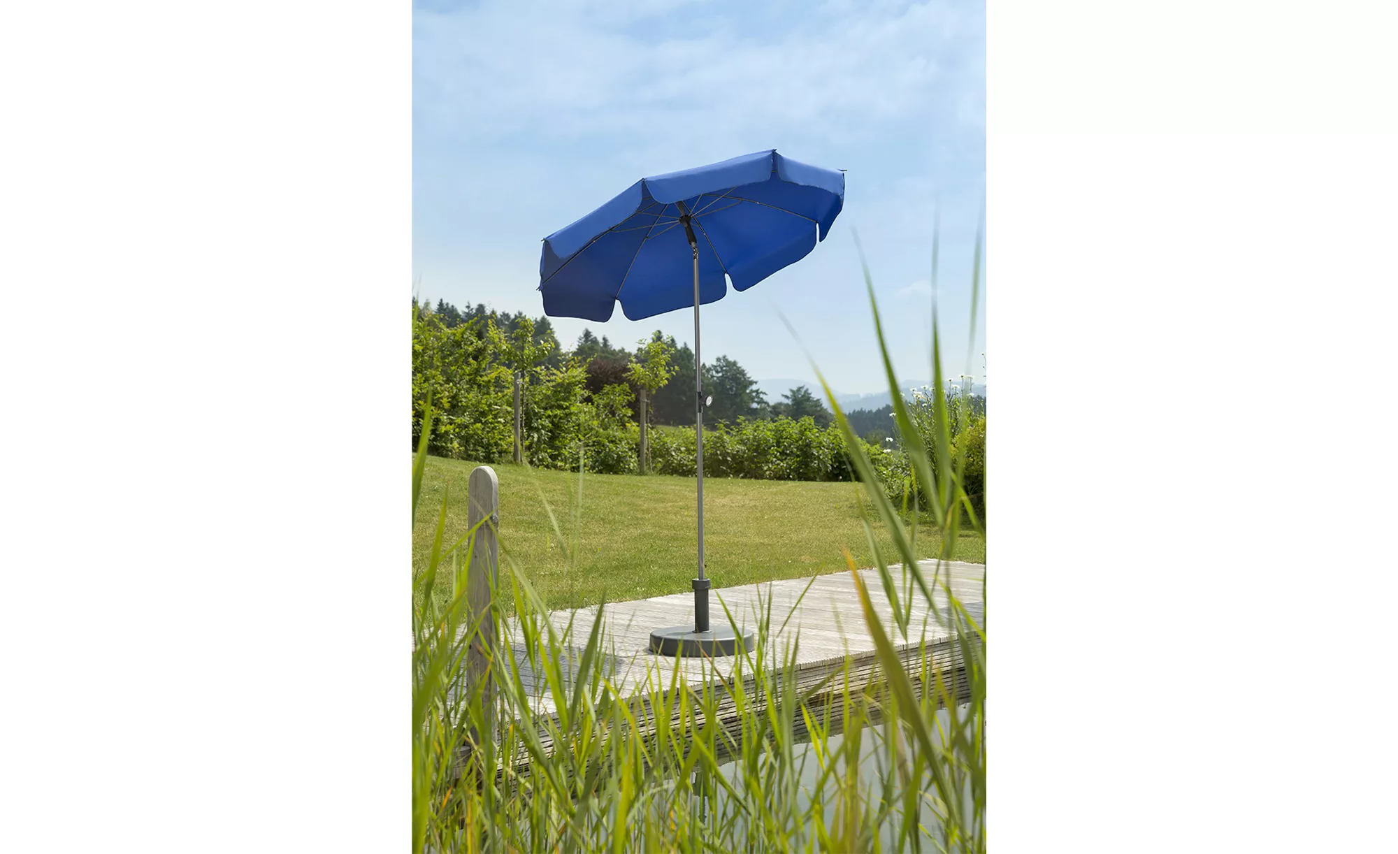 Schneider Sonnenschirm Locarno Royalblau Ø 150 cm günstig online kaufen