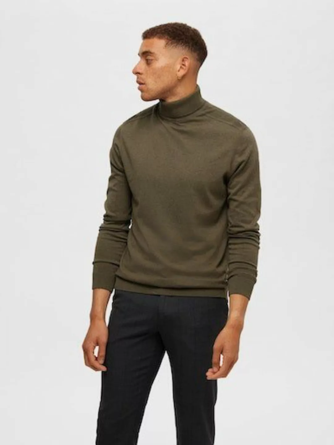 SELECTED HOMME Strickpullover SLHBERG ROLL NECK B NOOS günstig online kaufen