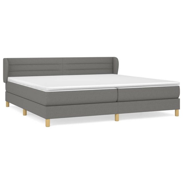 vidaXL Boxspringbett Boxspringbett mit Matratze Dunkelgrau 200x200 cm Stoff günstig online kaufen