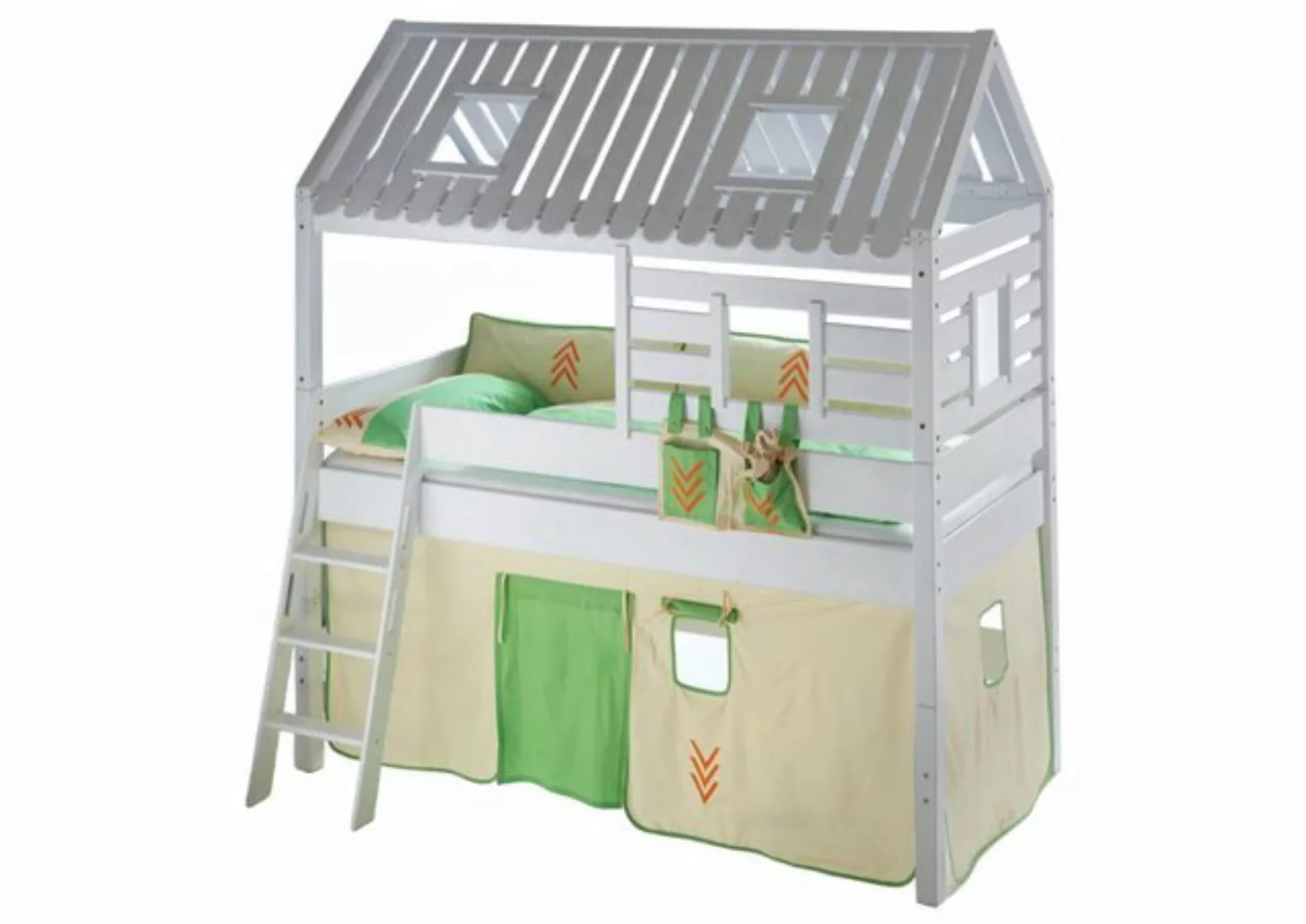 58 aufm Kessel Bettgestell Spielbett Gianina 210x110x222 Hochbett Massivhol günstig online kaufen