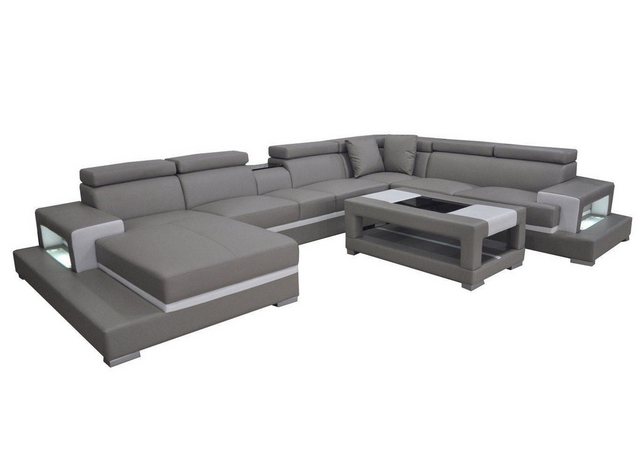 JVmoebel Ecksofa Design Leder Polster Sitz Zimmer Wohn Sofa Eck Couch Desig günstig online kaufen