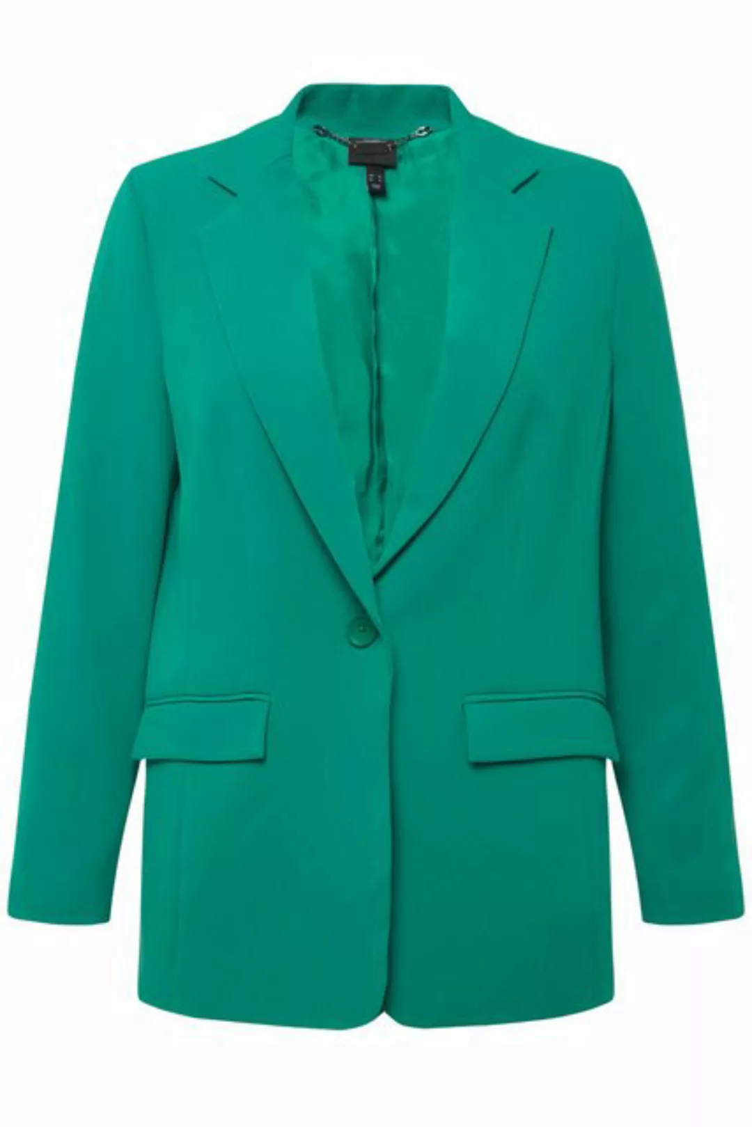 Ulla Popken Blusenblazer Blazer Reverskragen Klappentaschen Knopfverschluss günstig online kaufen