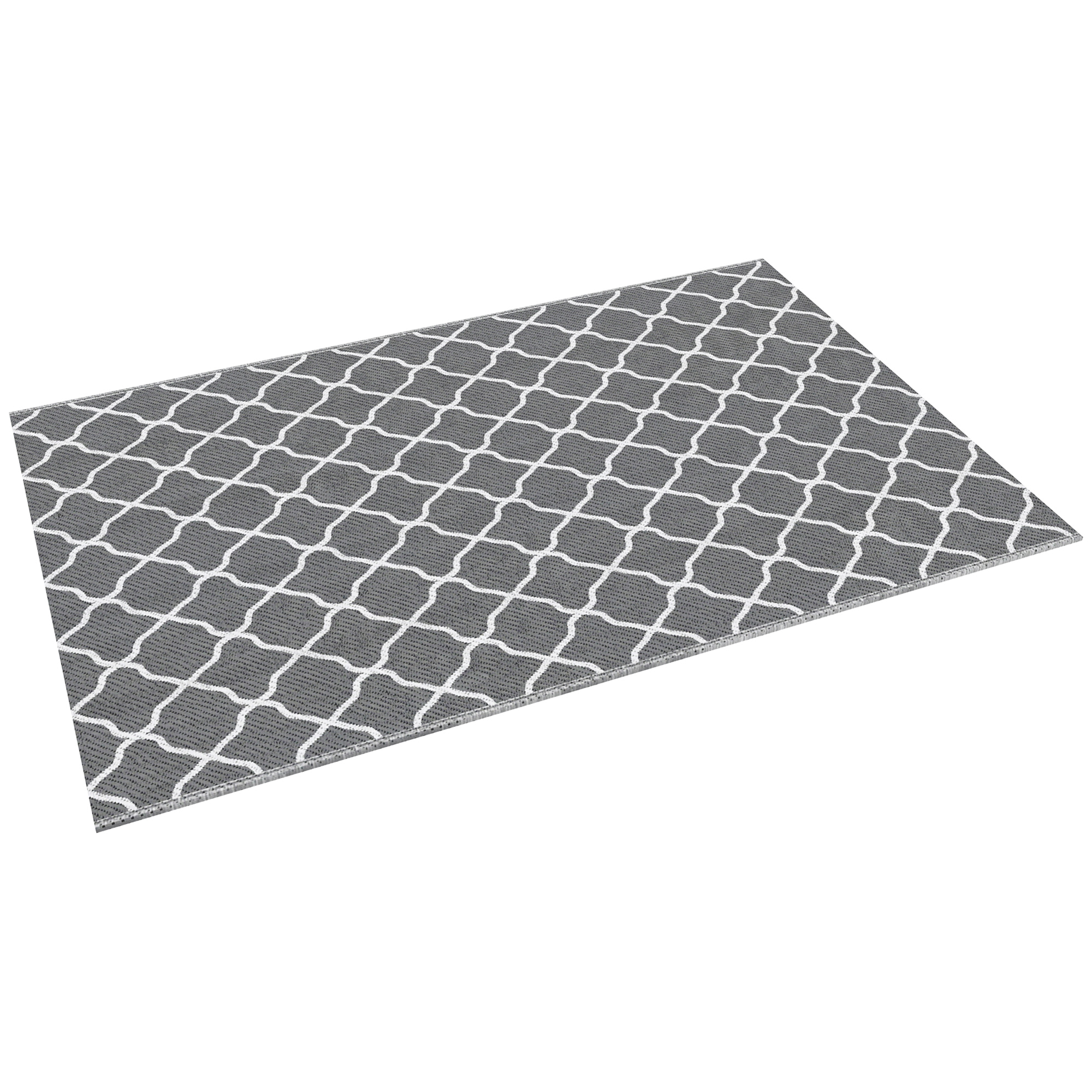 Outsunny Balkon und Terrassen Teppich, Wendbar mit Fischernetz Muster, UV-b günstig online kaufen