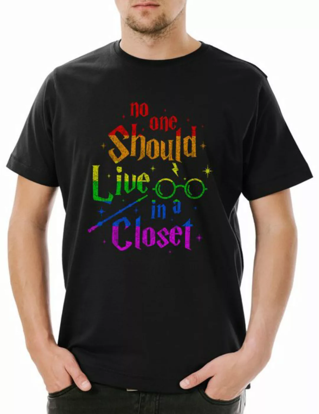 Urban Backwoods Print-Shirt No One Should Live In A Closet Herren T-Shirt G günstig online kaufen