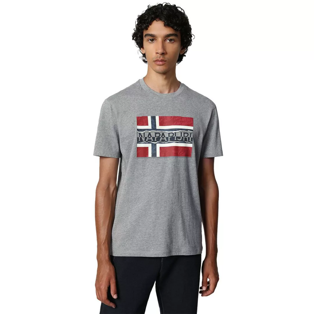 Napapijri Sench Kurzärmeliges T-shirt M Medium Grey Melange günstig online kaufen