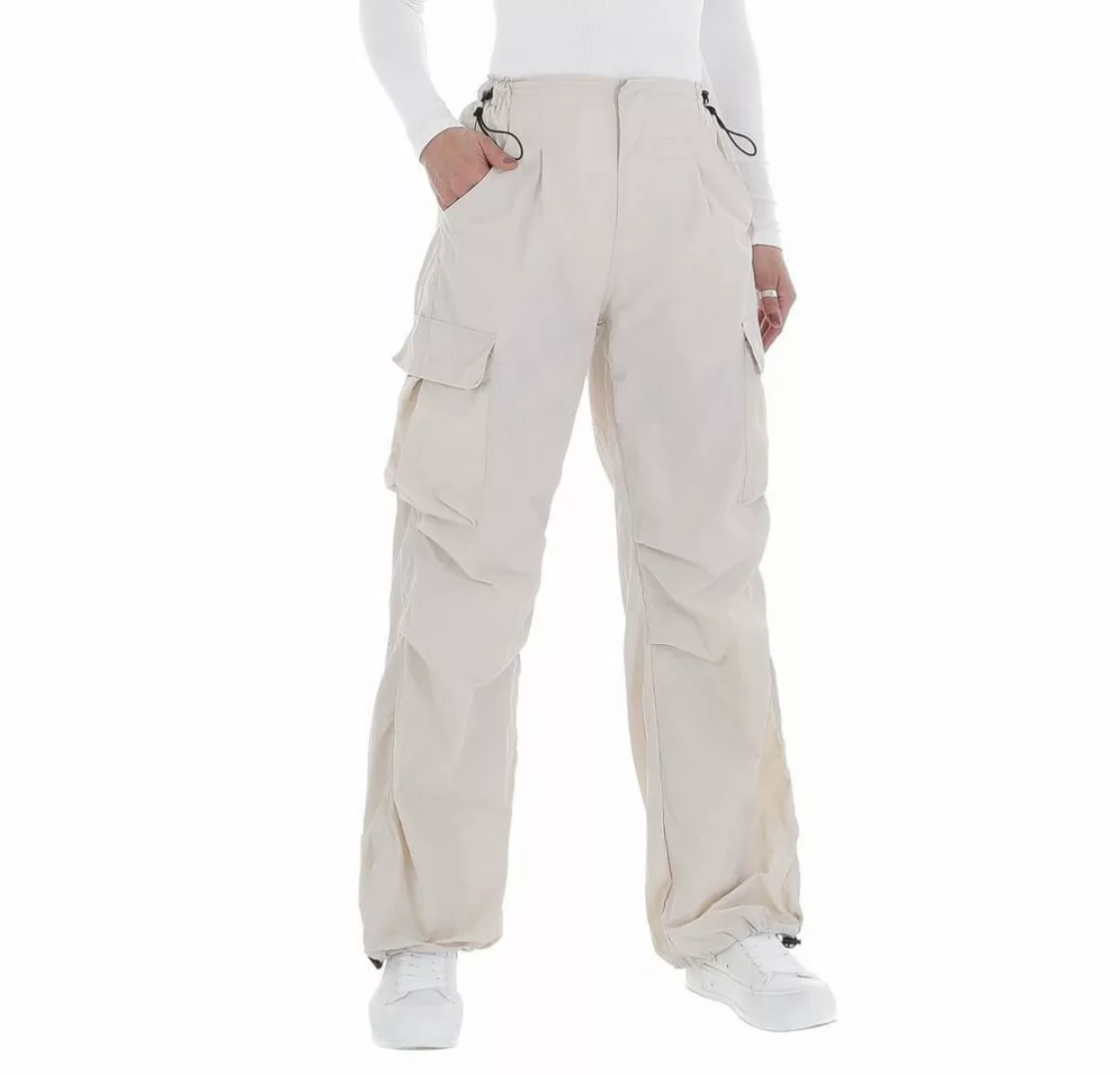 Ital-Design Stoffhose Damen Freizeit Stoffhose in Beige günstig online kaufen