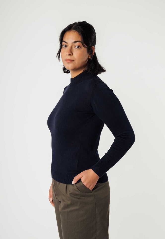 MELA Strickpullover Damen Feinstrick-Pullover SADA Rippbündchen günstig online kaufen