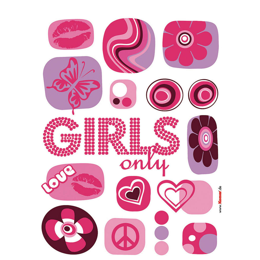 Komar Wandtattoo Girls only  Girls only B/L: ca. 50x70 cm günstig online kaufen