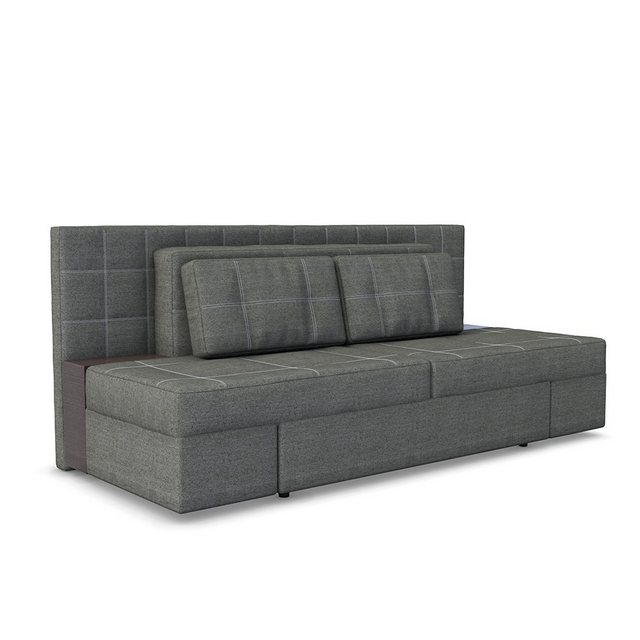 Vicco Schlafsofa mit Bettfunktion 235 x 105 cm Grau grau günstig online kaufen