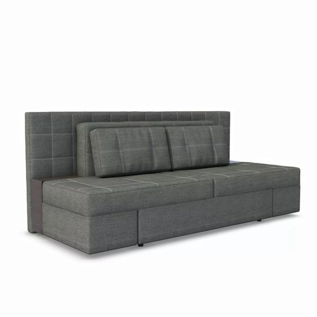 VitaliSpa® Schlafsofa, Grau, 235 cm, mit Bettkasten günstig online kaufen