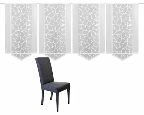 HOME WOHNIDEEN Schiebegardine »JENNA«, (4 St.), Schiebevorhang Jacquard Set günstig online kaufen