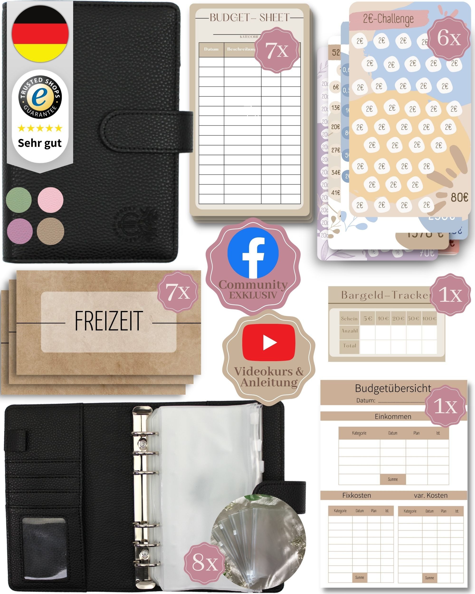 BeginnerBudget Ringbuchmappe Budget Planner Starter-Set Sparbuch günstig online kaufen