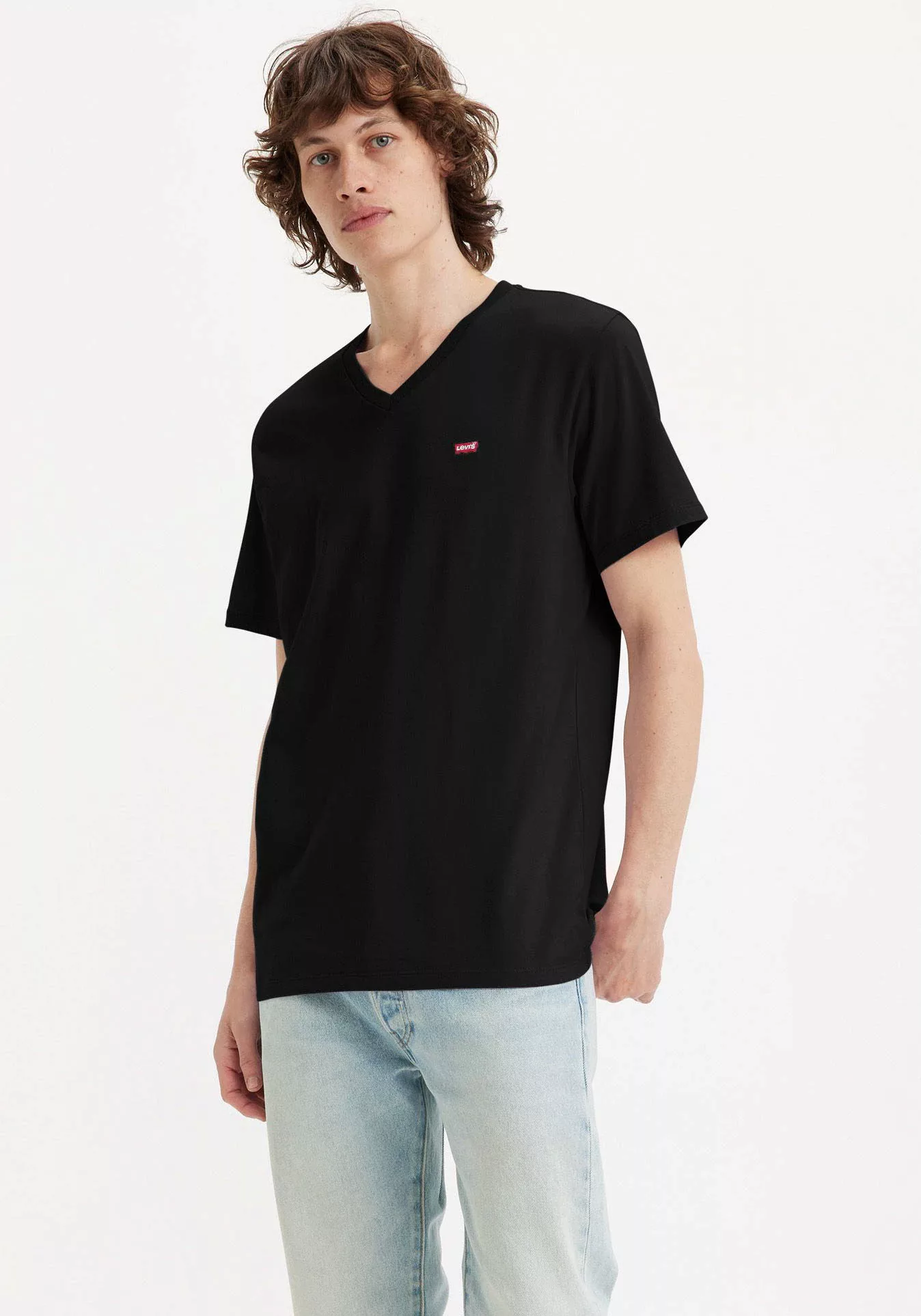 Levis V-Shirt "LE ORIGINAL HM VNECK", mit Logostickerei günstig online kaufen