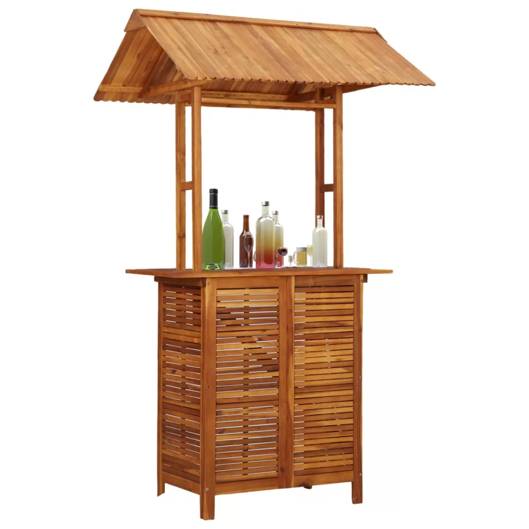 Outdoor-bartisch Mit Dach 122×106×217 Cm Akazie Massivholz günstig online kaufen