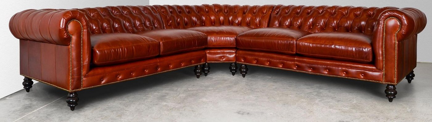 Xlmoebel Ecksofa Ledersofa Chesterfield-Eckcouch Polstergarnitur Design #34 günstig online kaufen