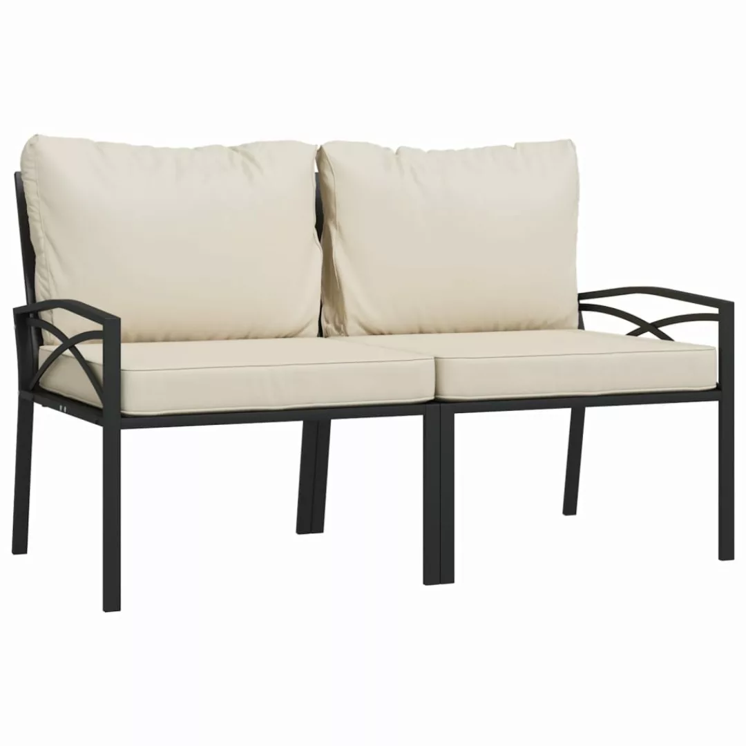 Vidaxl Gartenstühle Mit Sandfarbigen Kissen 2 Stk. 62x75x79 Cm Stahl günstig online kaufen