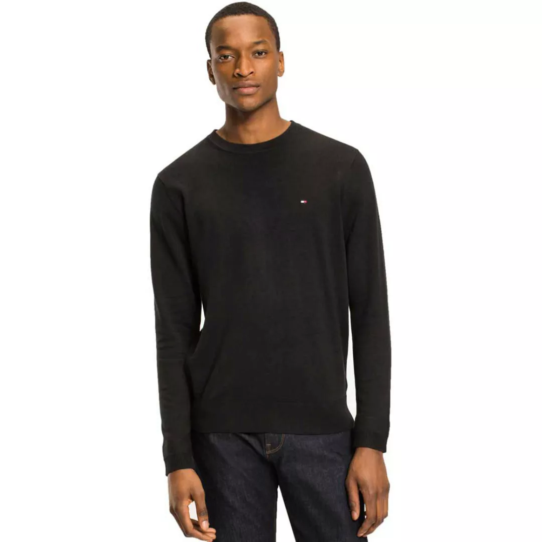 Tommy Hilfiger Core Cotton Silk Pullover XL Flag Black günstig online kaufen