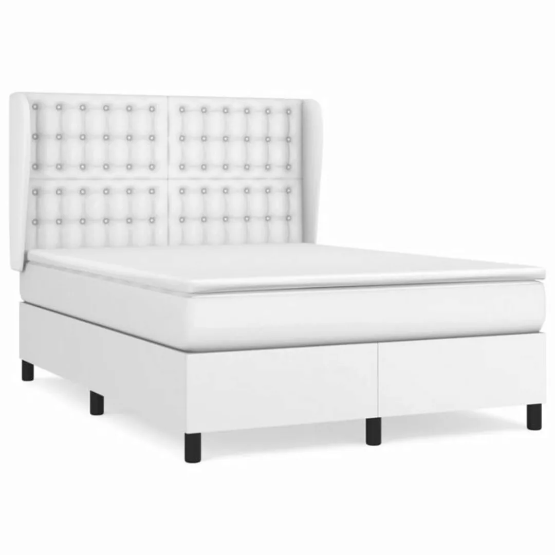 vidaXL Boxspringbett Bett Boxspringbett mit Matratze & Topper Kunstleder ve günstig online kaufen