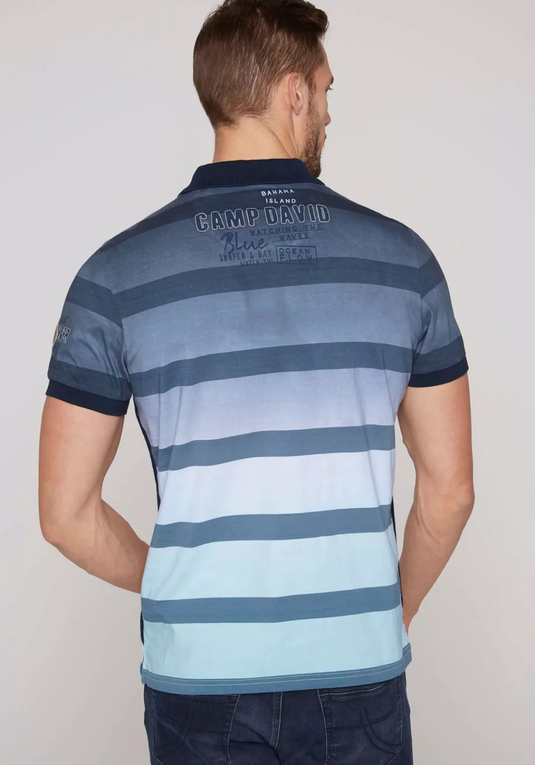 CAMP DAVID Poloshirt, im Colorblocking-Design und mit Logoprägung günstig online kaufen