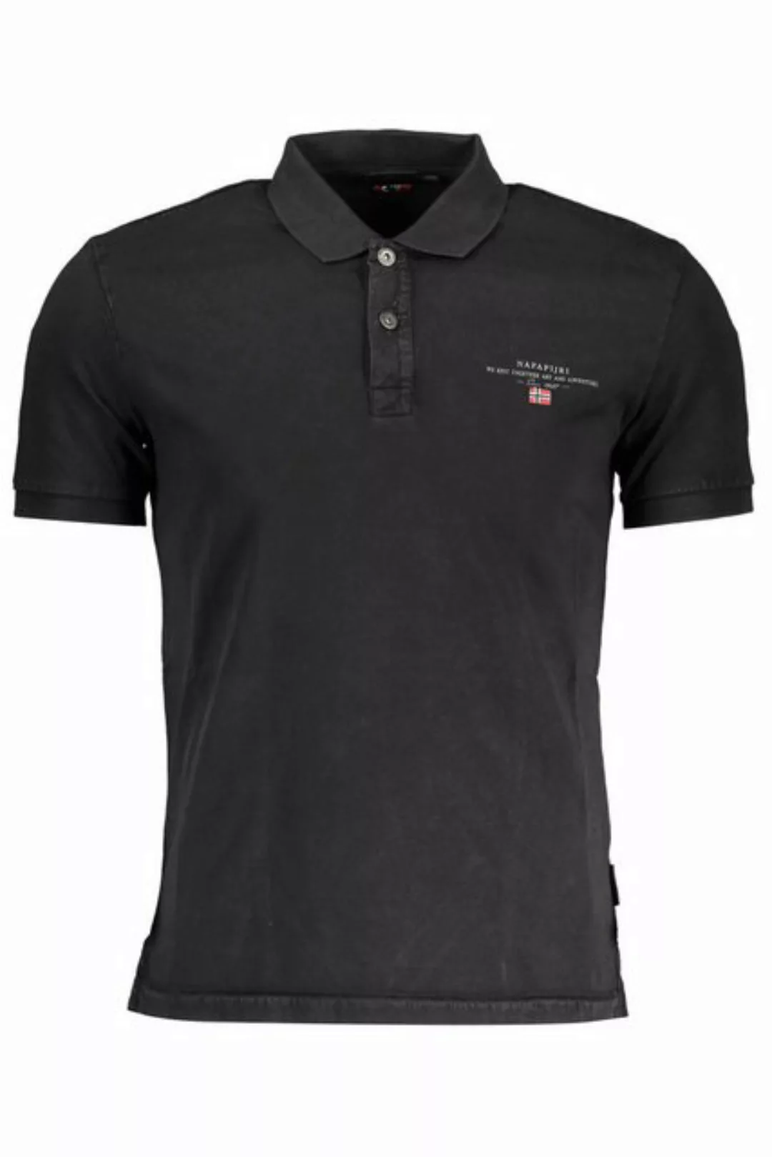 Napapijri Poloshirt Herren Kurzarm Poloshirt Schwarz mit Druck & günstig online kaufen